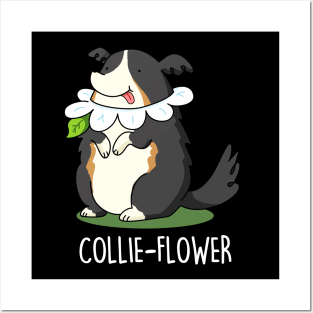 Collieflower Cute Collie Dog Pun Posters and Art
